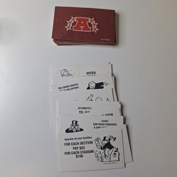 Parker Brother NFL Cards NFC AFC Monopoly 1998 Collectors Replacement Football - Picture 3 of 4